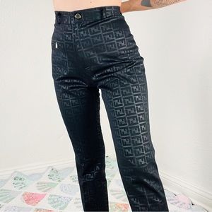 Black Fendi pants. Waist -  29”/30”, Hips - 36”, Inseam 30”.